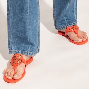 TORY BURCH  Miller orange patent sandals sz 8.5